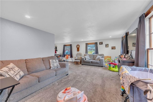 view of carpeted living room