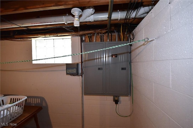 utility room featuring electric panel