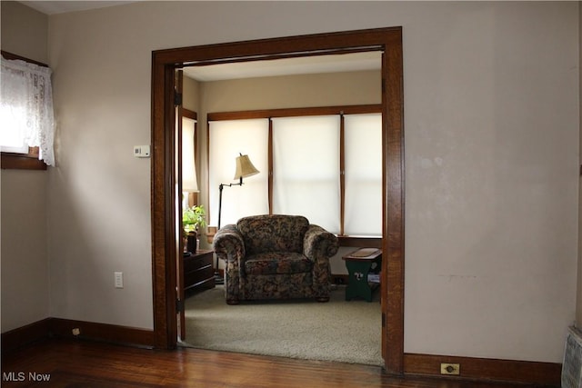 interior space featuring hardwood / wood-style floors