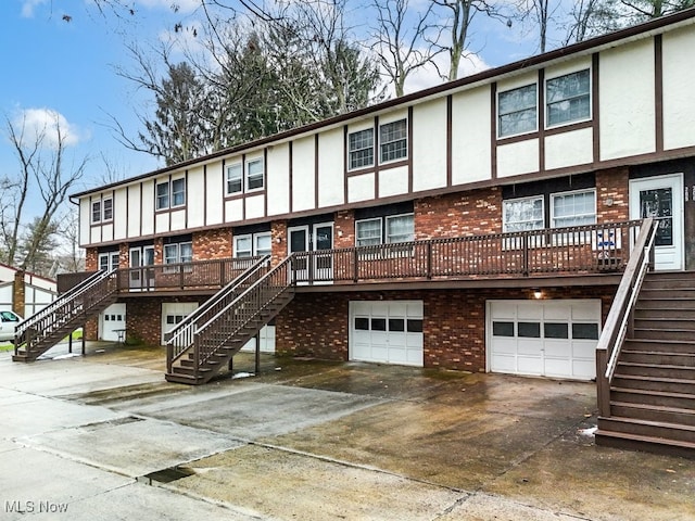 exterior space featuring a garage