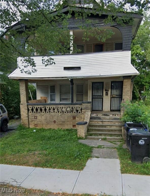 view of front of home with a porch