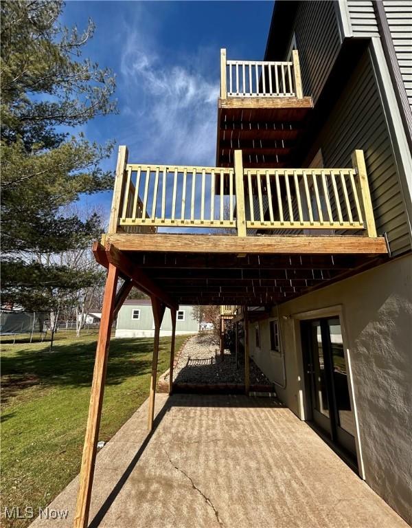 130 Rauch Dr, Marietta, OH 45750 - exterior space with a patio and a lawn