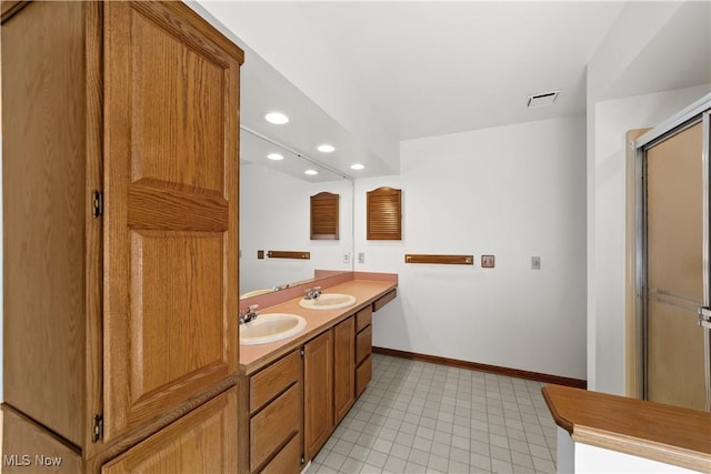 34210 Beacon Dr, Willoughby, OH 44094 - bathroom with a shower with door and vanity