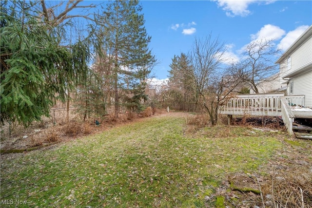 34210 Beacon Dr, Willoughby, OH 44094 - view of yard with a wooden deck