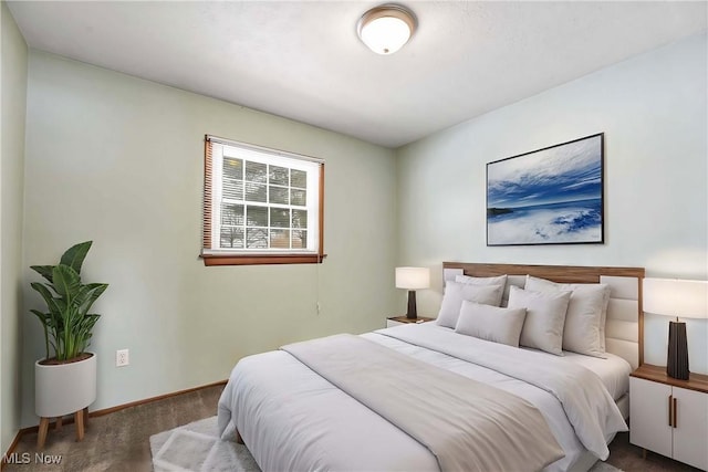 bedroom with carpet floors