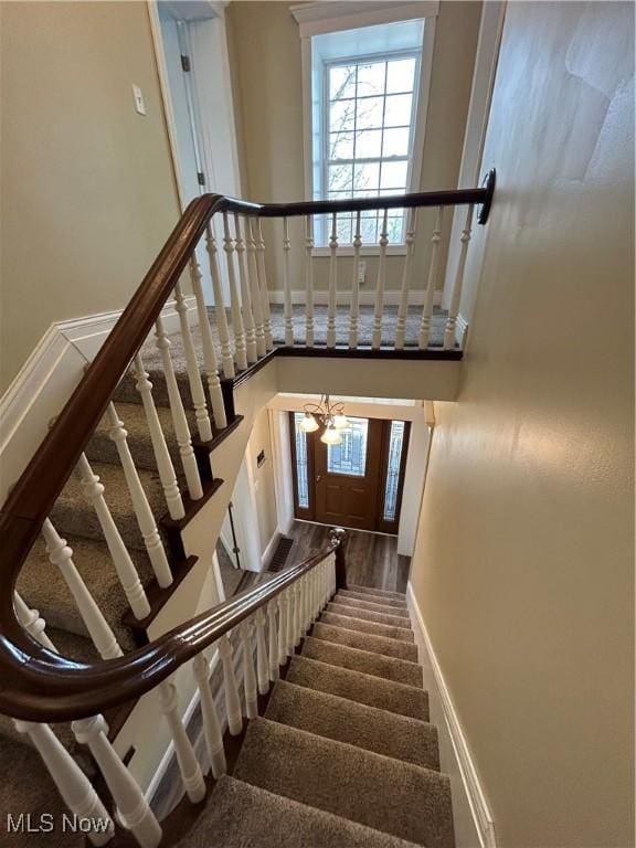 10545 Main St, Norwich, OH 43767 - stairway with a towering ceiling