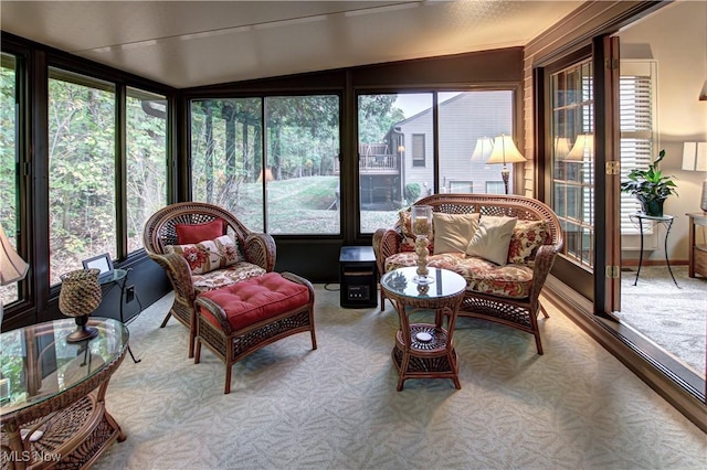 sunroom / solarium with a healthy amount of sunlight