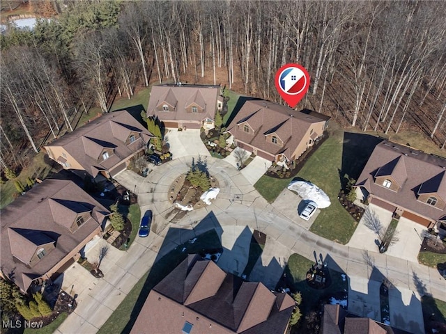 birds eye view of property