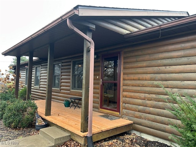 exterior space with covered porch