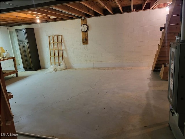 view of basement