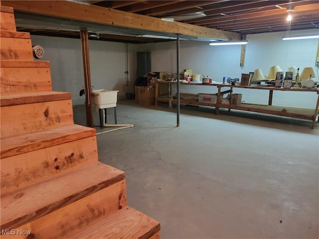 view of basement