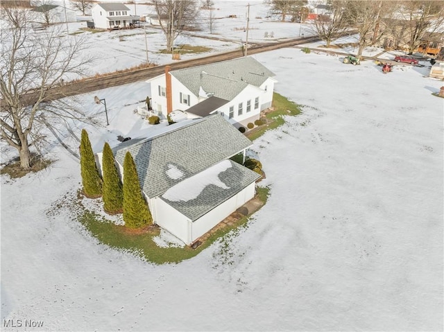 view of snowy aerial view