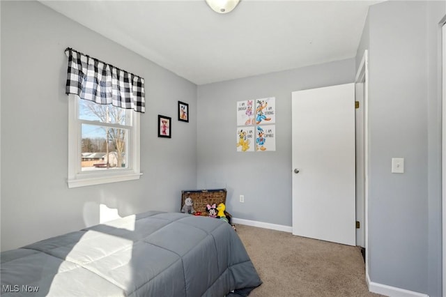 view of carpeted bedroom