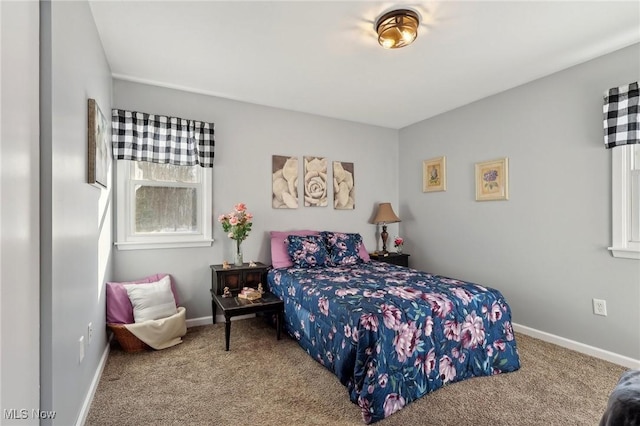 view of carpeted bedroom