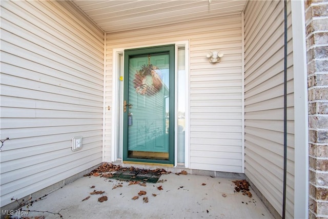 view of doorway to property