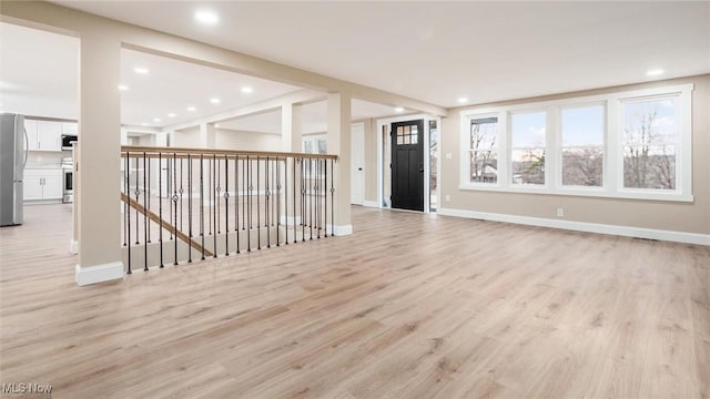 interior space with light wood-type flooring