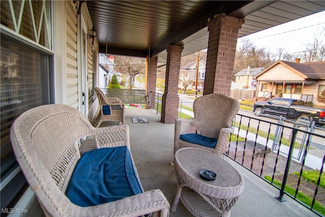 view of patio with a porch