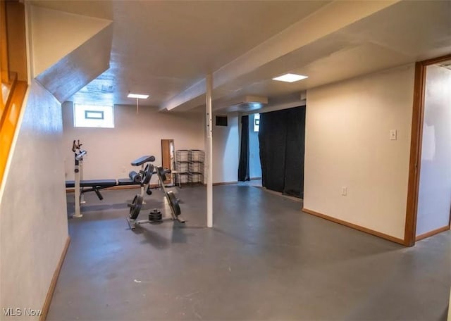 view of exercise room