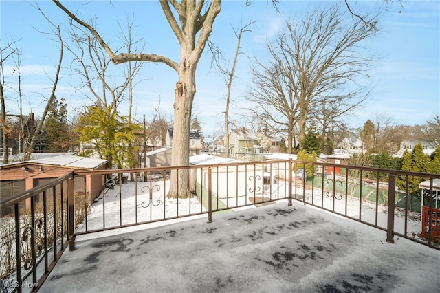 view of patio / terrace with a balcony