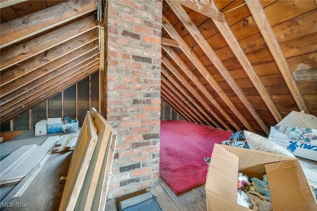 view of attic