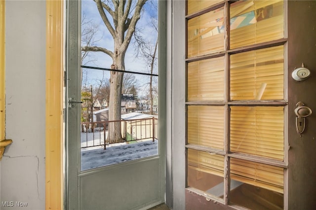 view of doorway to outside