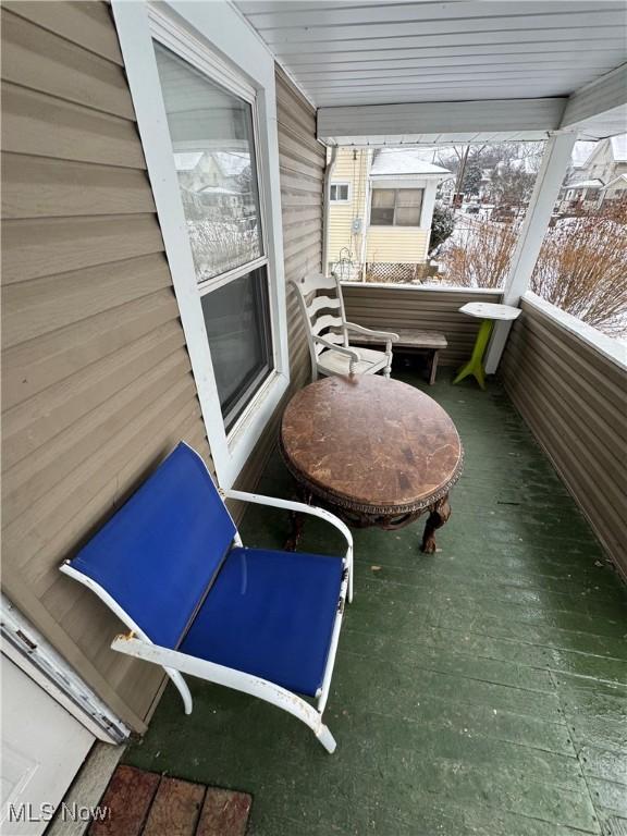 balcony with covered porch