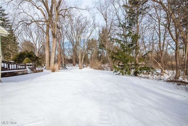 view of snowy yard