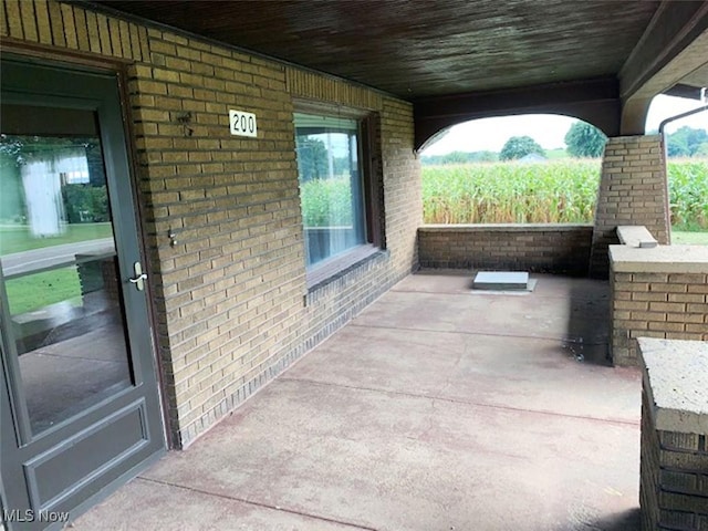 view of patio featuring covered porch