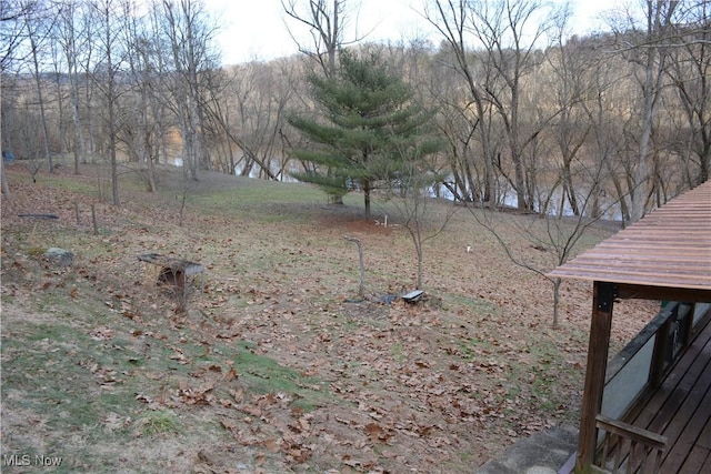 view of yard featuring a water view
