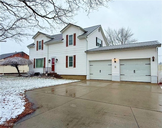 view of front of house featuring a garage