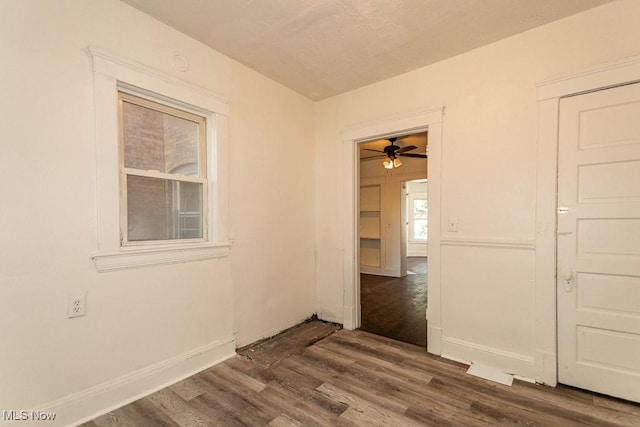 empty room featuring hardwood / wood-style flooring