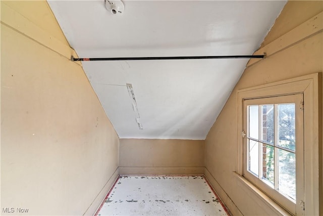 additional living space with lofted ceiling