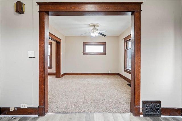 interior space with light colored carpet