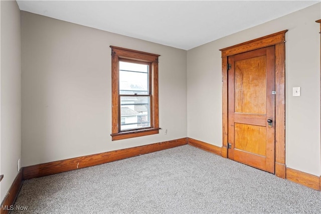 view of carpeted spare room