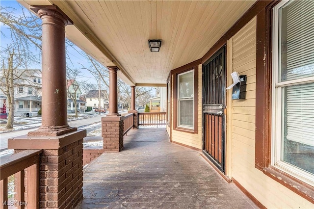 view of patio with covered porch