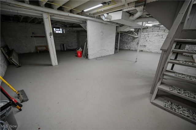 view of basement