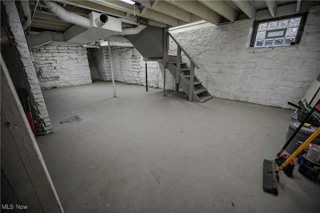 view of basement