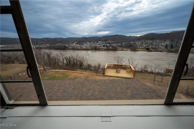 view of water feature featuring a mountain view