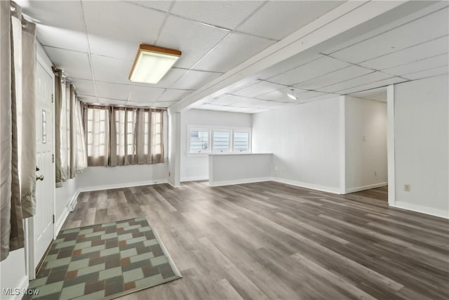 8177 S Cleveland Massillon Rd Unit 57, Clinton, OH 44216 - spare room with wood finished floors, baseboards, and a paneled ceiling
