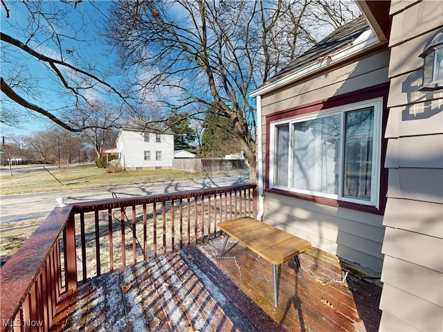 view of wooden terrace