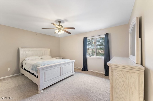 1260 Boardman-Canfield Rd # 29, Boardman, OH 44512 - bedroom with ceiling fan and light colored carpet