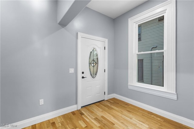 entryway featuring light wood-type flooring