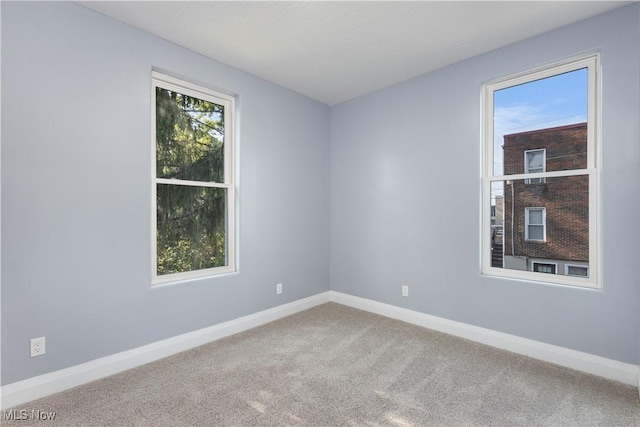 view of carpeted spare room