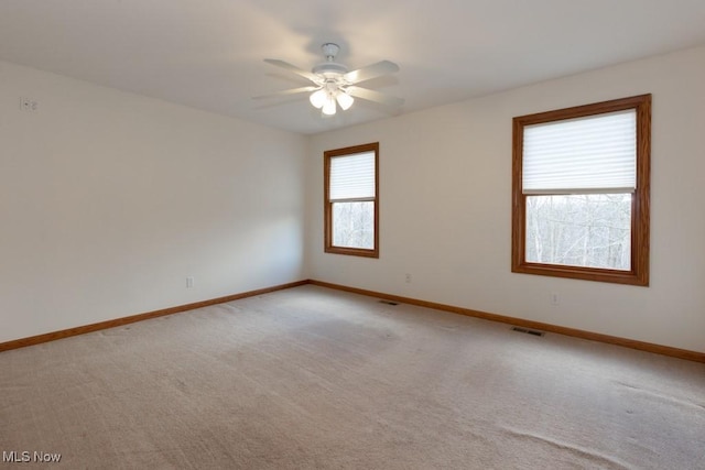 615 Crystal Brooke Dr, Hinckley, OH 44233 - carpeted spare room featuring a ceiling fan and baseboards