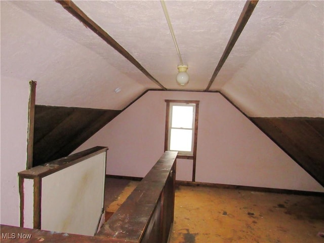 bonus room with lofted ceiling