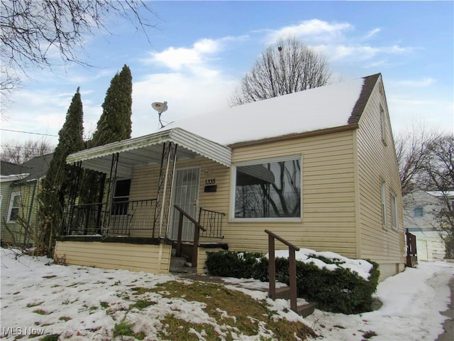 view of bungalow-style house