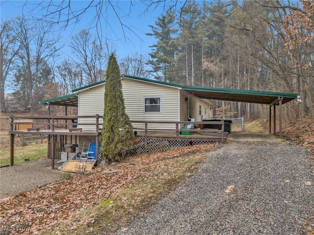 view of front of house featuring a deck