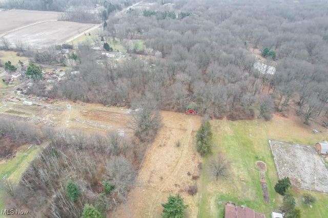 drone / aerial view featuring a rural view