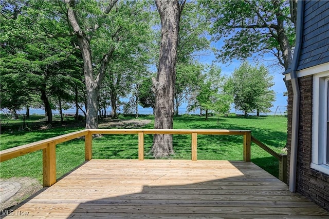 17728 Windward Rd, Cleveland, OH 44119 - deck featuring a yard