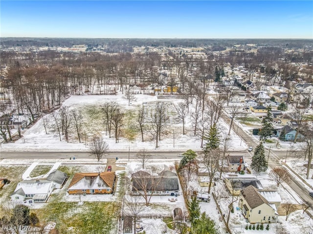 view of snowy aerial view